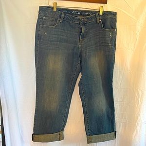Apt 9 distressed cropped jeans low rise size 14 NWOT never worn